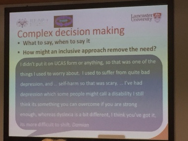 slide showing student comments about complex decision making - contact me for full text version